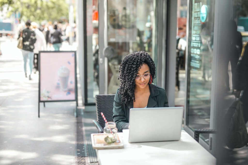 woman on laptop