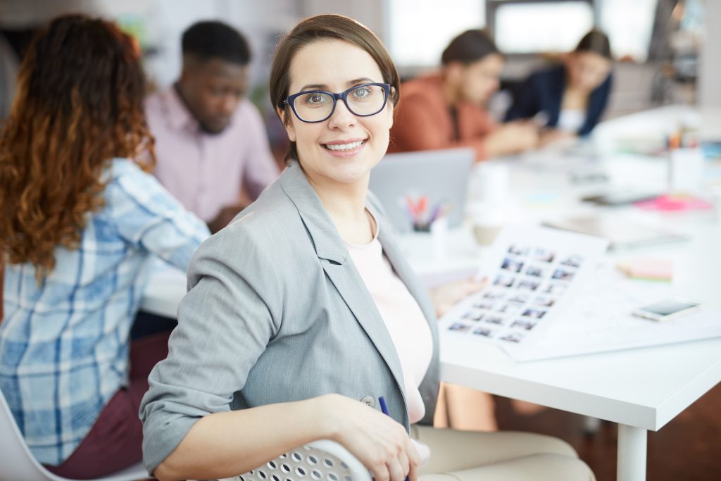 Smiling businesswoman